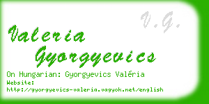 valeria gyorgyevics business card