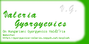 valeria gyorgyevics business card